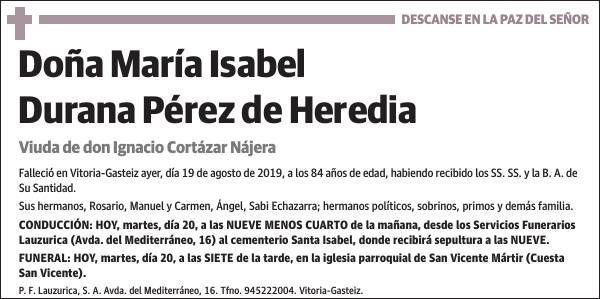 María Isabel Durana Pérez de Heredia