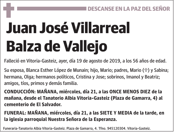 Juan José Villarreal Balza de Vallejo