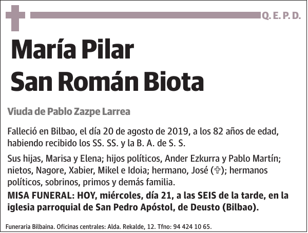 María Pilar San Román Biota