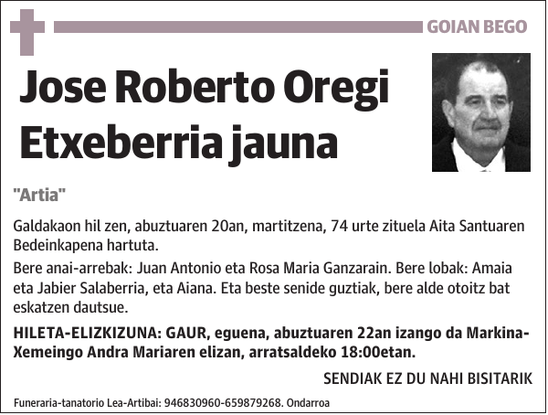 Jose Roberto Oregi Etxeberria