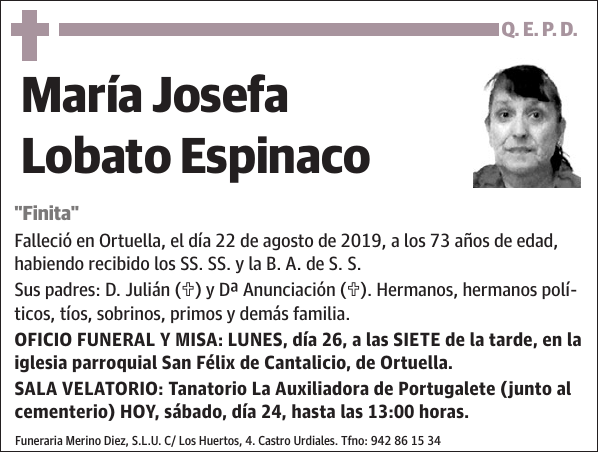 María Josefa Lobato Espinaco