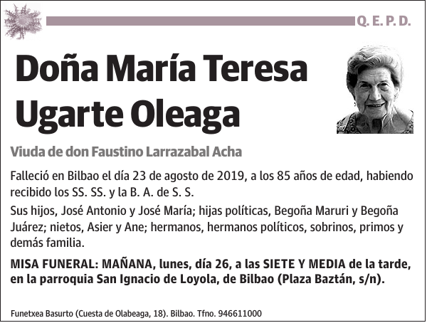 María Teresa Ugarte Oleaga