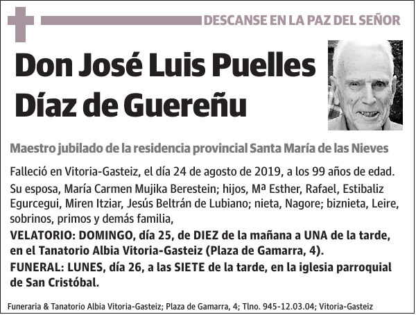 José Luis Puelles Díaz de Guereñu