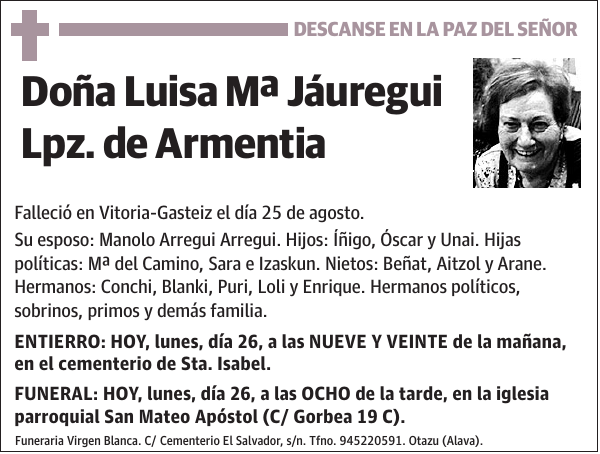 Luisa Mª Jáuregui Lpz. de Armentia