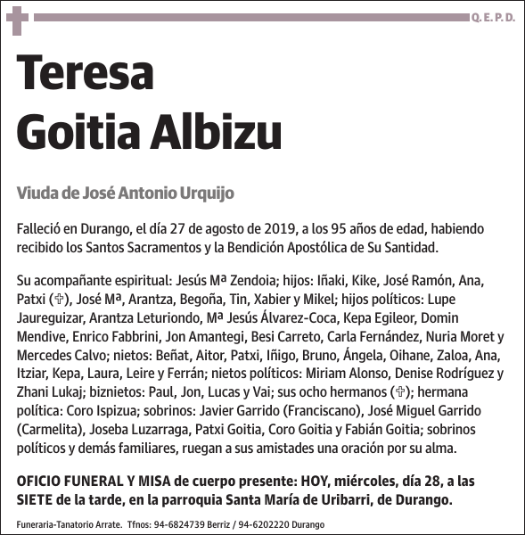 Teresa Goitia Albizu