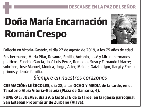 María Encarnación Román Crespo