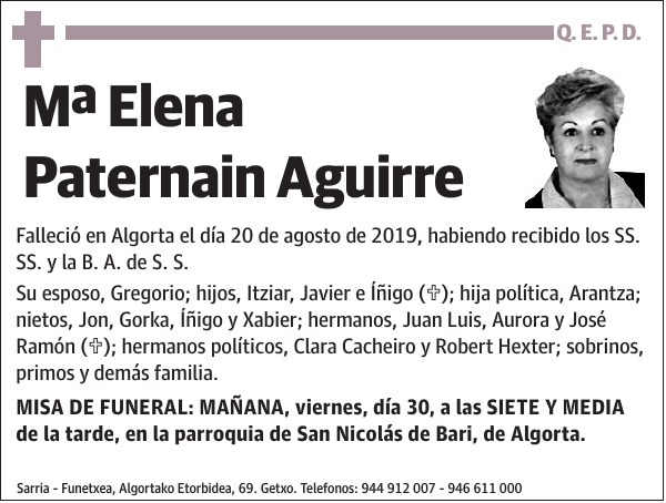 Mª Elena Paternain Aguirre