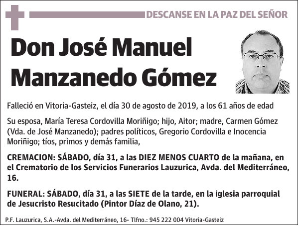 José Manuel Manzanedo Gómez