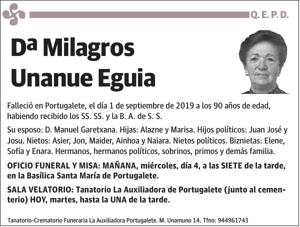 Milagros Unanue Eguia