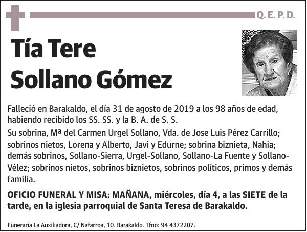 Tía Tere Sollano Gómez