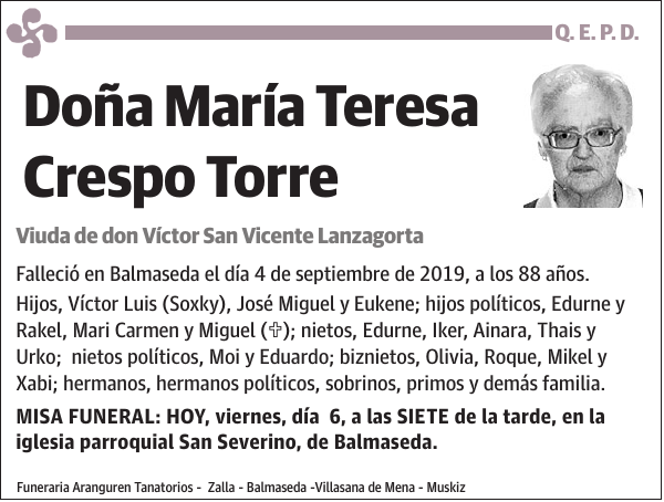 María Teresa Crespo Torre