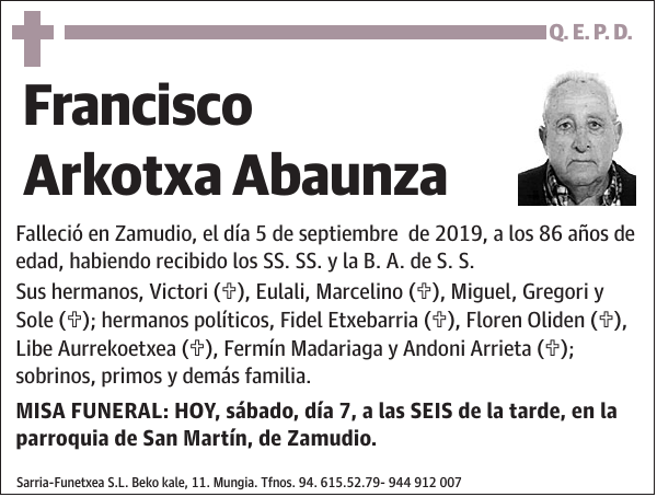 Francisco Arkotxa Abaunza