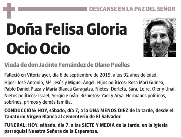 Felisa Gloria Ocio Ocio