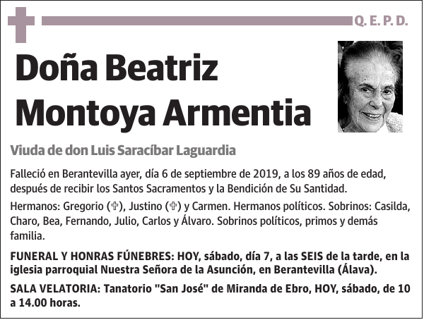 Beatriz Montoya Armentia