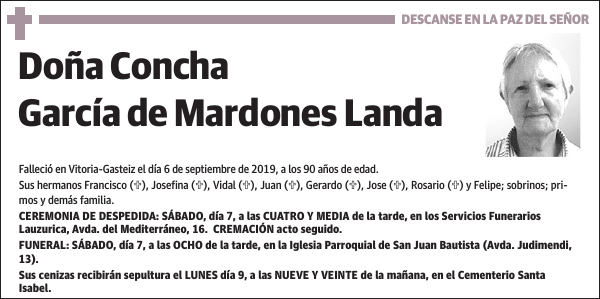 Concha García de Mardones Landa