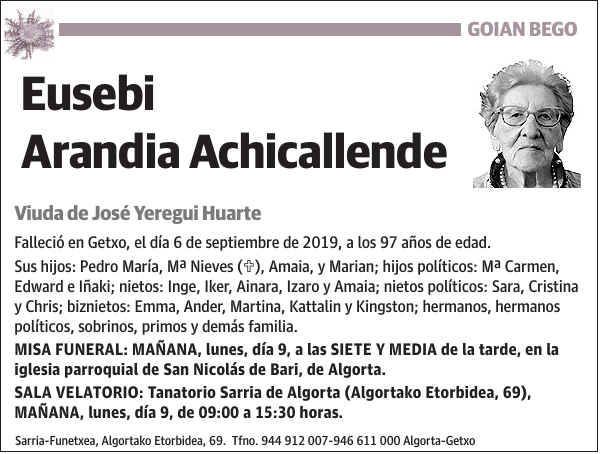 Eusebi Arandia Achicallende