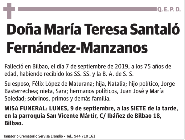 María Teresa Santaló Fernández-Manzanos