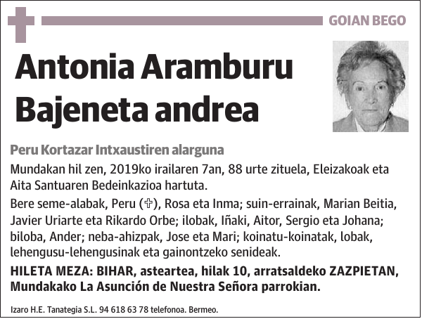 Antonia Aramburu Bajeneta