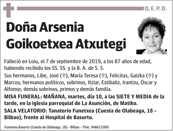 Arsenia Goikoetxea Atxutegi