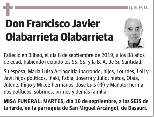 Francisco Javier Olabarrieta Olabarrieta