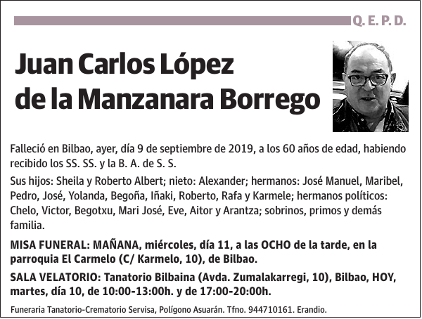 Juan Carlos López de la Manzanara Borrego