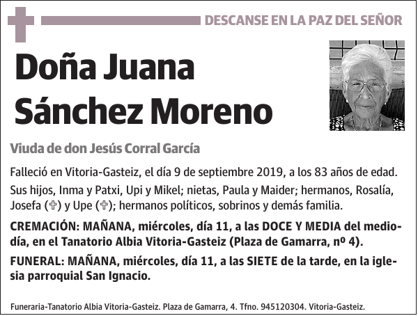 Juana Sánchez Moreno