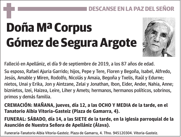 Mª Corpus Gómez de Segura Argote