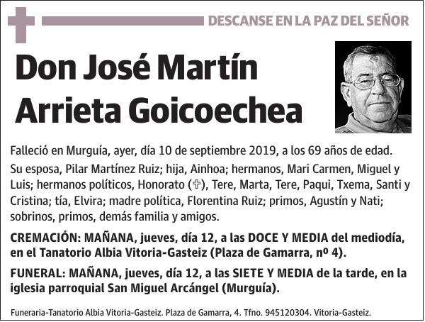 José Martín Arrieta Goicoechea