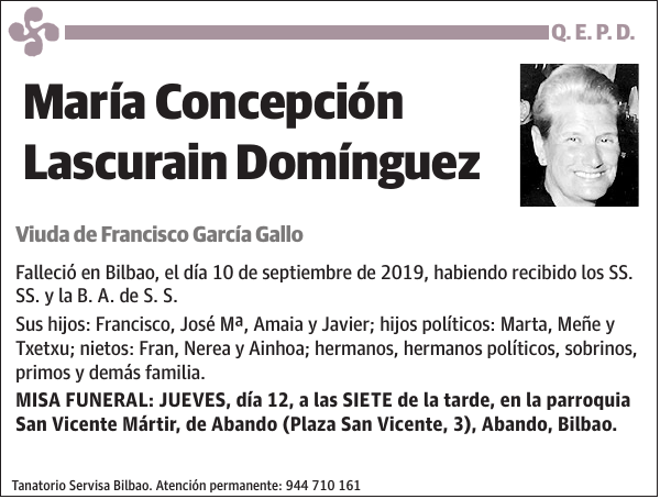 María Concepción Lascurain Domínguez