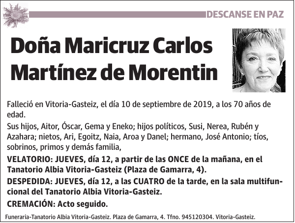 Maricruz Carlos Martínez de Morentin