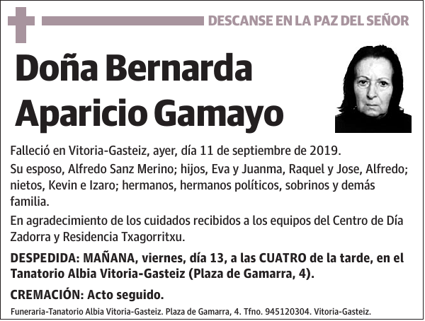 Bernarda Aparicio Gamayo