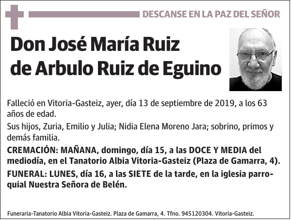 José María Ruiz de Arbulo Ruiz de Eguino