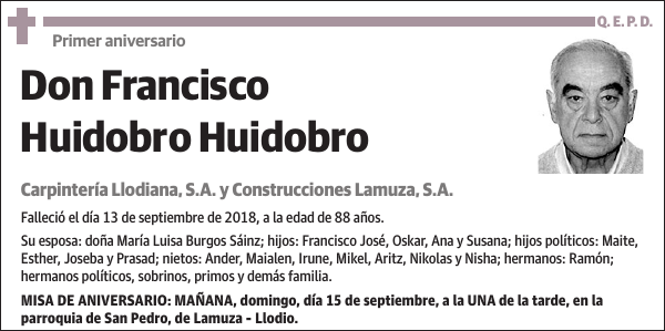 Francisco Huidobro Huidobro