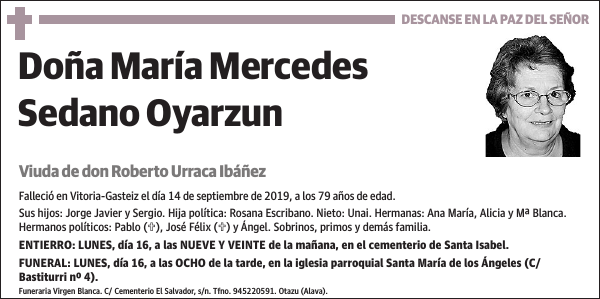 María Mercedes Sedano Oyarzun