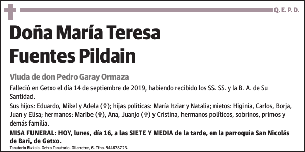 María Teresa Fuentes Pildain