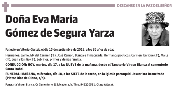 Eva María Gómez de Segura Yarza