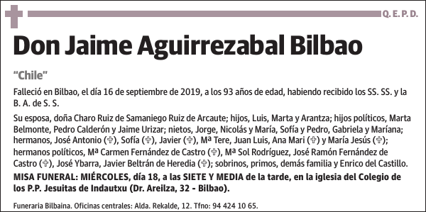 Jaime Aguirrezabal Bilbao Chile