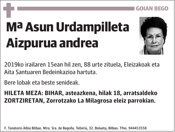 Mª Asun Urdampilleta Aizpurua