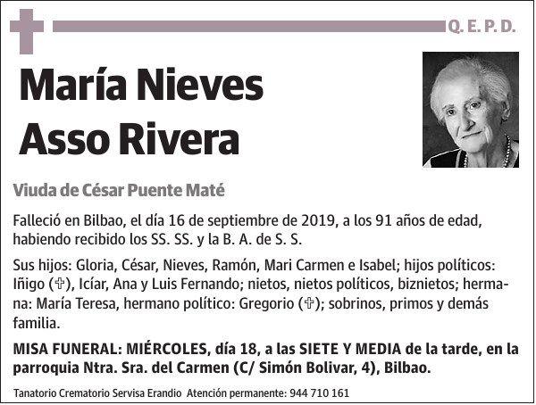 María Nieves Asso Rivera