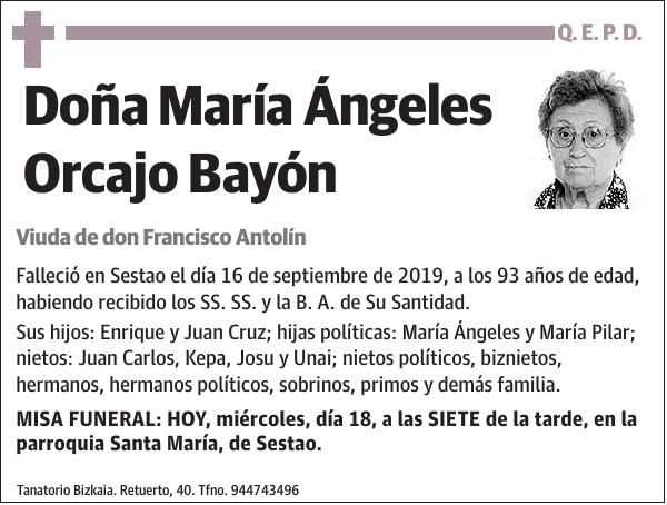 María Ángeles Orcajo Bayón