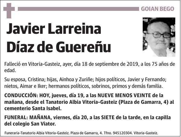 Javier Larreina Díaz de Guereñu