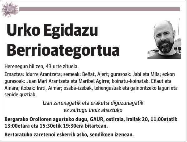 Urko Egidazu Berrioategortua