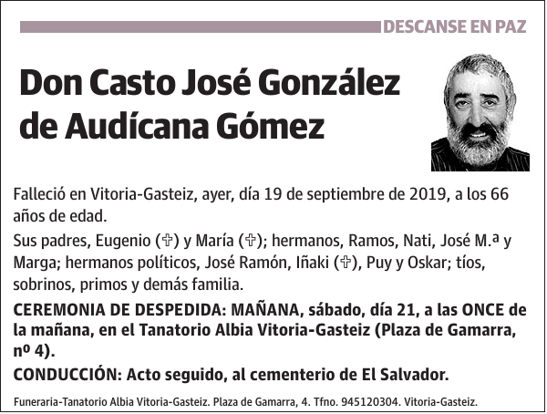 Casto José González de Audícana Gómez