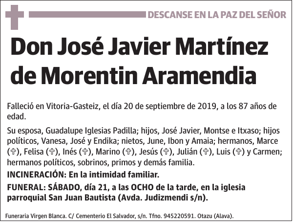 José Javier Martínez de Morentin Aramendia