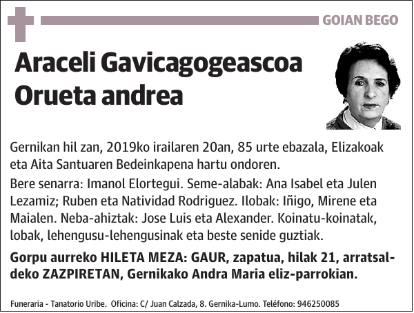 Araceli Gavicagogeascoa Orueta