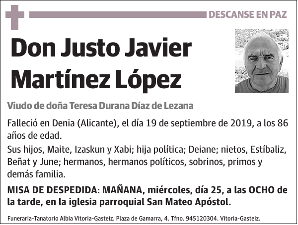 Justo Javier Martínez López