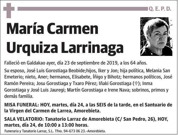 María Carmen Urquiza Larrinaga