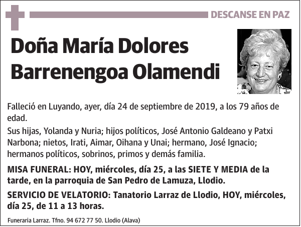 María Dolores Barrenengoa Olamendi