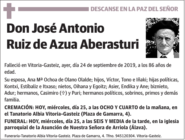 José Antonio Ruiz de Azua Aberasturi