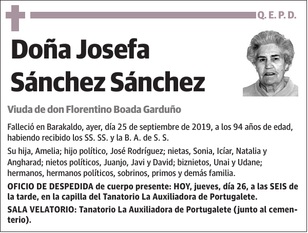 Josefa Sánchez Sánchez